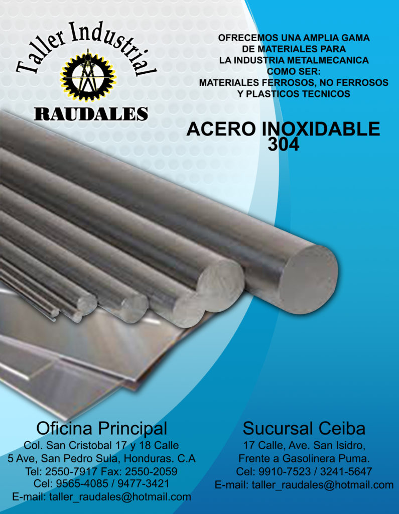 ACERO INOXIDABLE 304 (AISI304) – Taller Industrial Raudales by ...